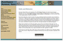 Tablet Screenshot of antiquearmsinc.com